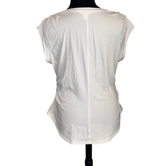 ATHLETA Outbound V-Neck Tee - Plus 1X Bright White - Picture 4 of 10